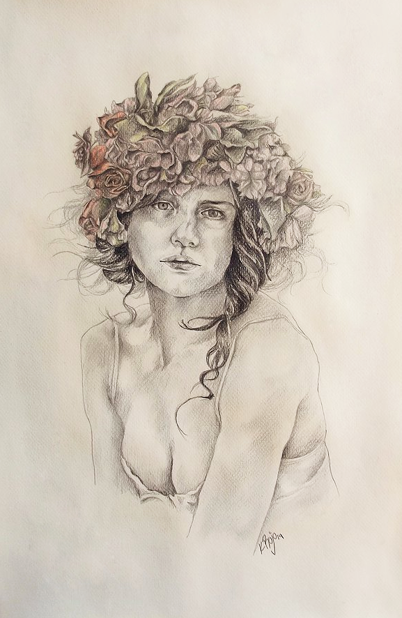 Cabeza de flores - Karla Rojo