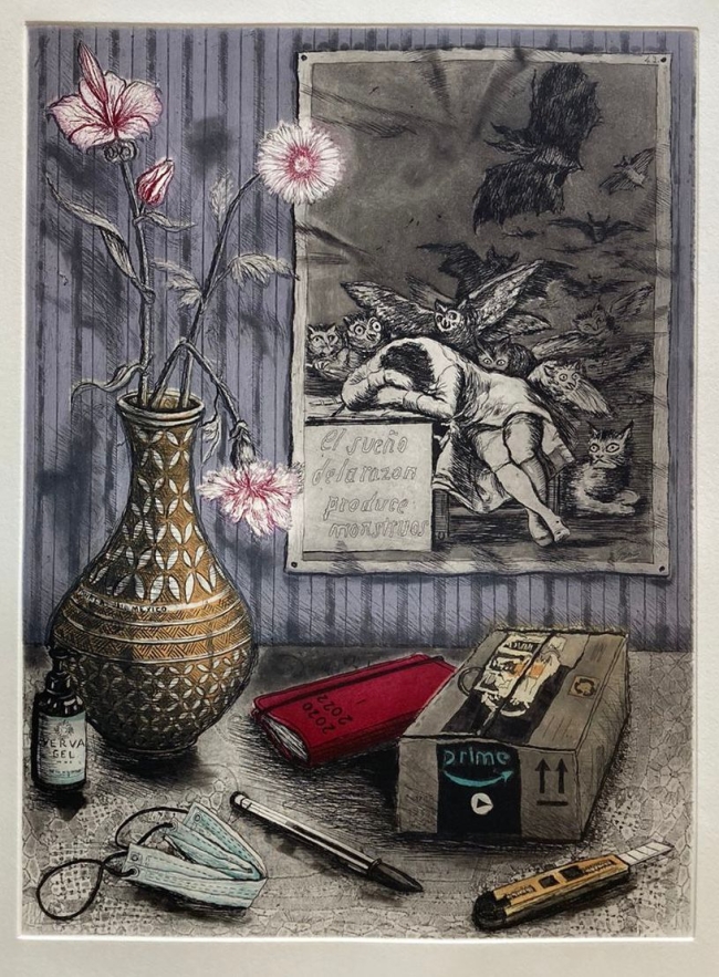 Copiando Capricho de Goya