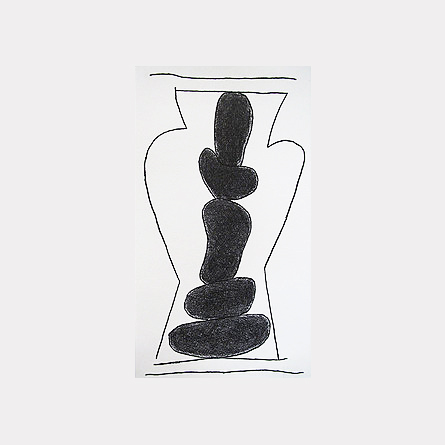 escultura con piedras