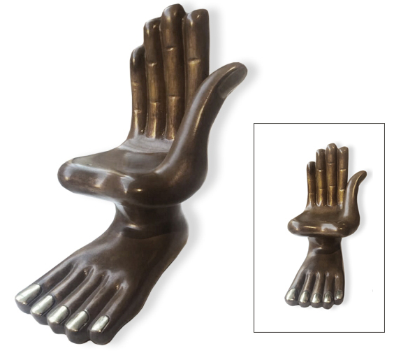 Escultura mano pie