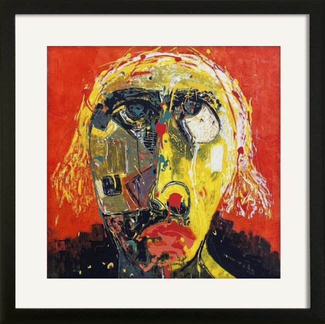 Rostro fondo rojo 26/40