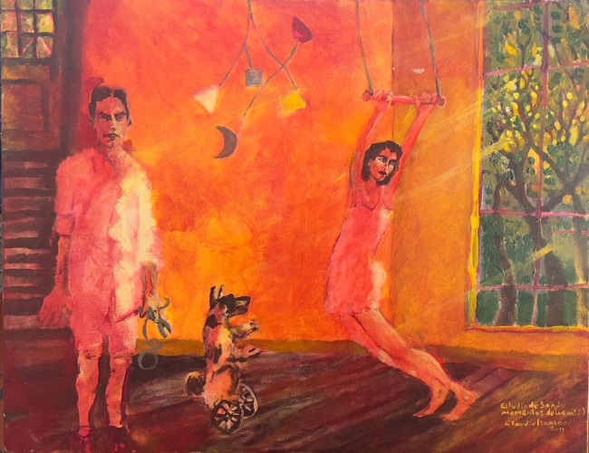 Estudio de Sandy, momentos de Lucía