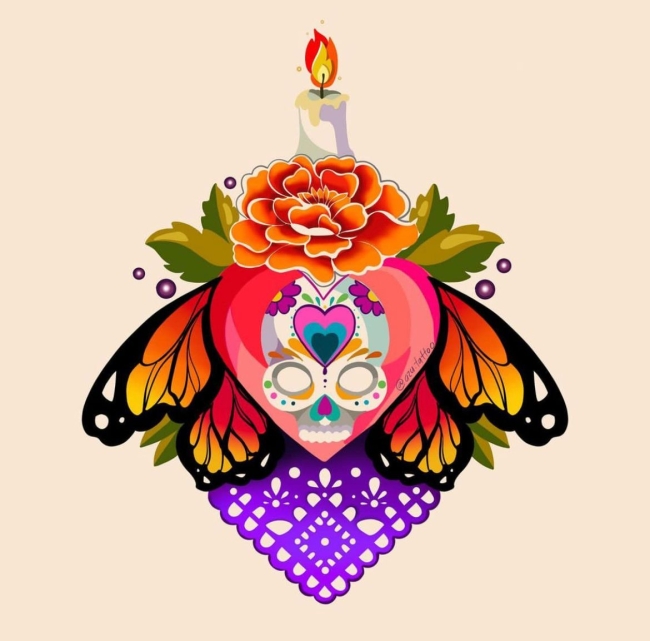 Mariposa con calavera - Azucena Ibarra