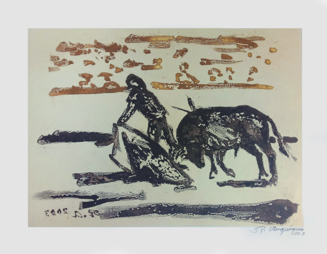 Raúl Anguiano - Corrida de toros - Varios Artistas En La Gráfica
