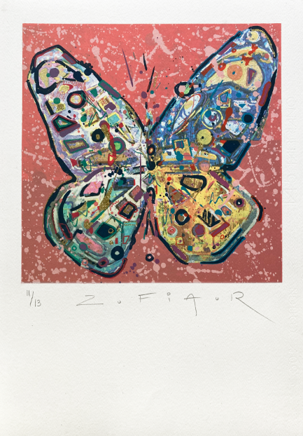 Mariposa rosa