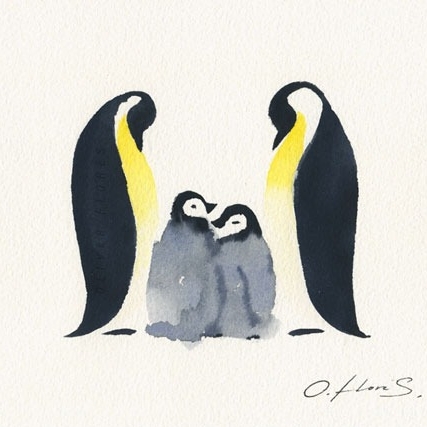 Familia de pingüinos