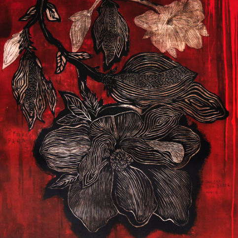 La flor en rojo