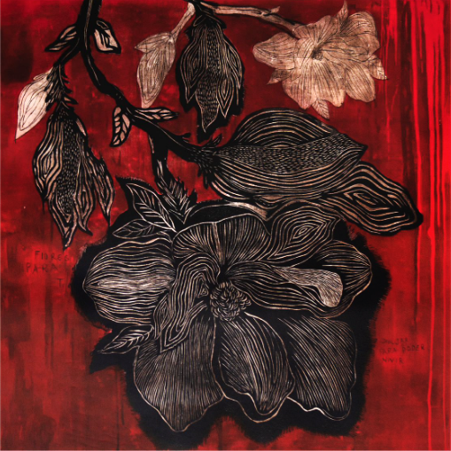 La flor en rojo
